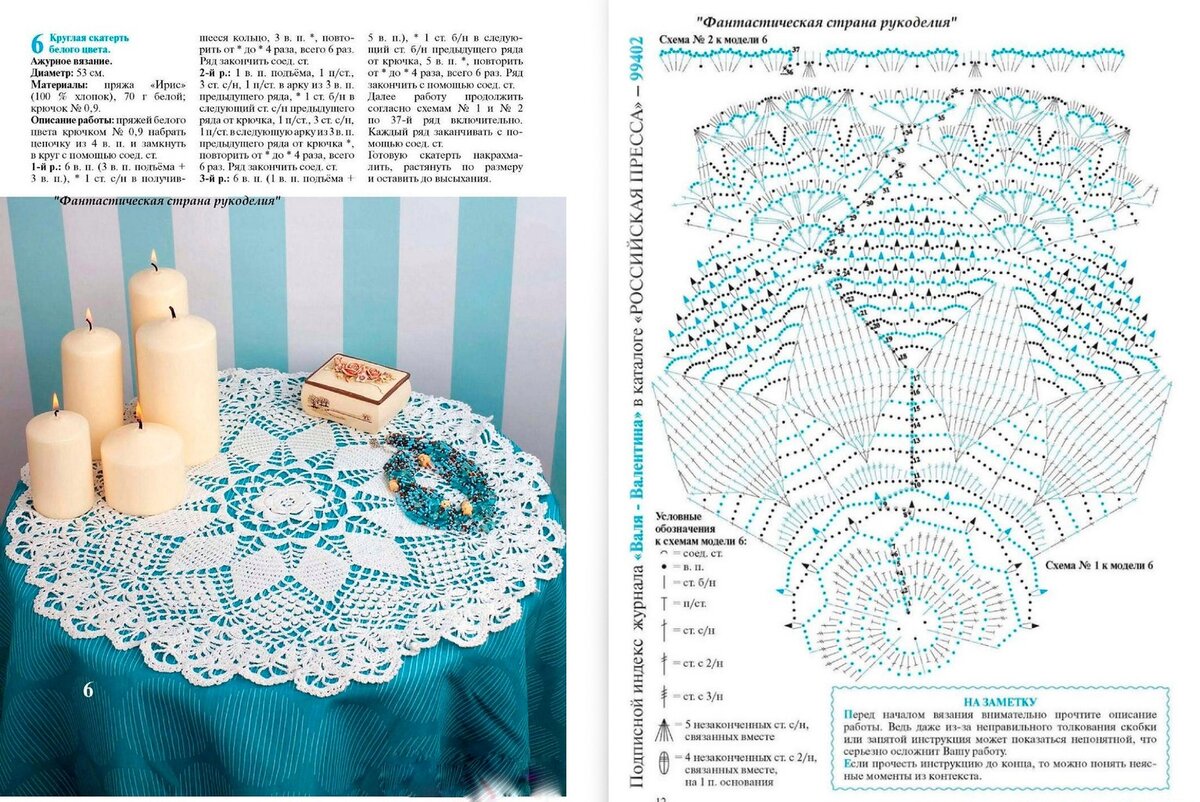 Двухцветные салфетки крючком схемы