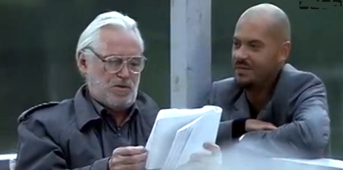 Станислав Любшин и Фёдор Бондарчук в фильме "Кино про кино" (2002)