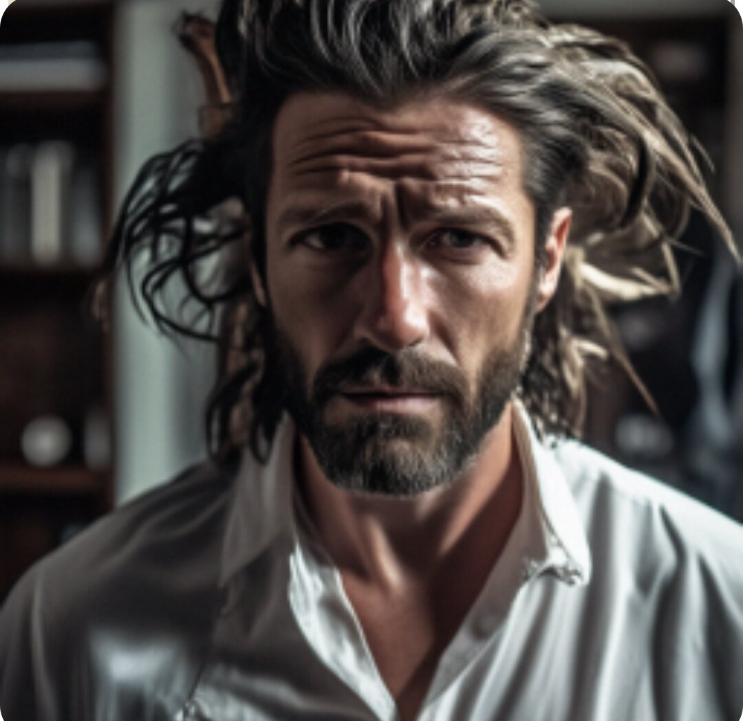 Нейросеть не хочет делать страшненьких и неопрятных мужчин. Сделала этого страдающего симпатягу