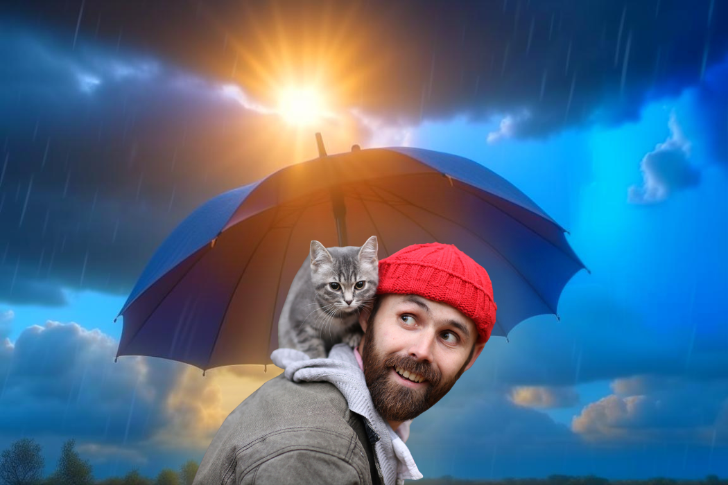 Дождь в городе может быть источником вдохновения для меня.  