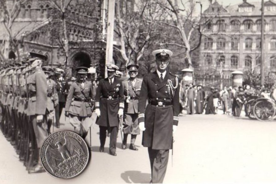 Строевой смотр Русского полка с участием английских офицеров