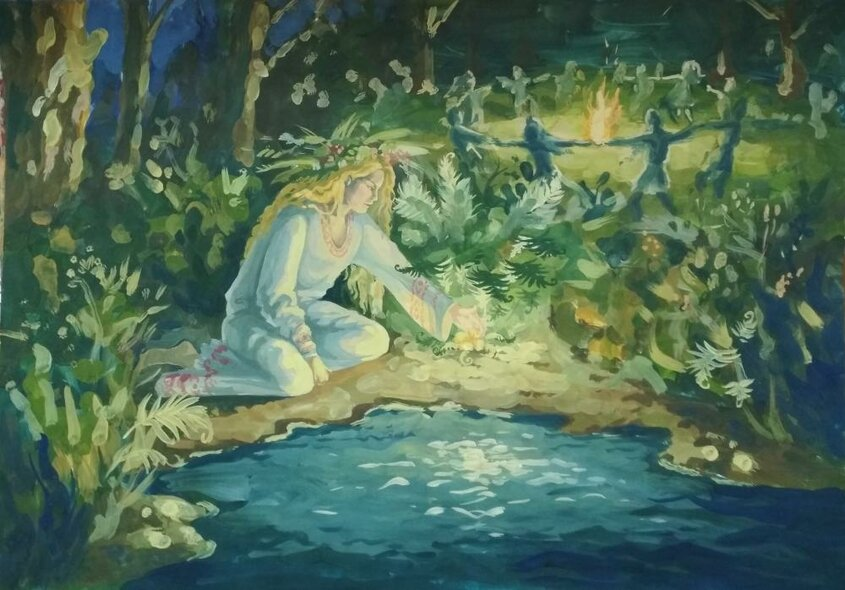 Ольшанский «ночь на Ивана Купала». Славянская мифология ночь Ивана Купала.