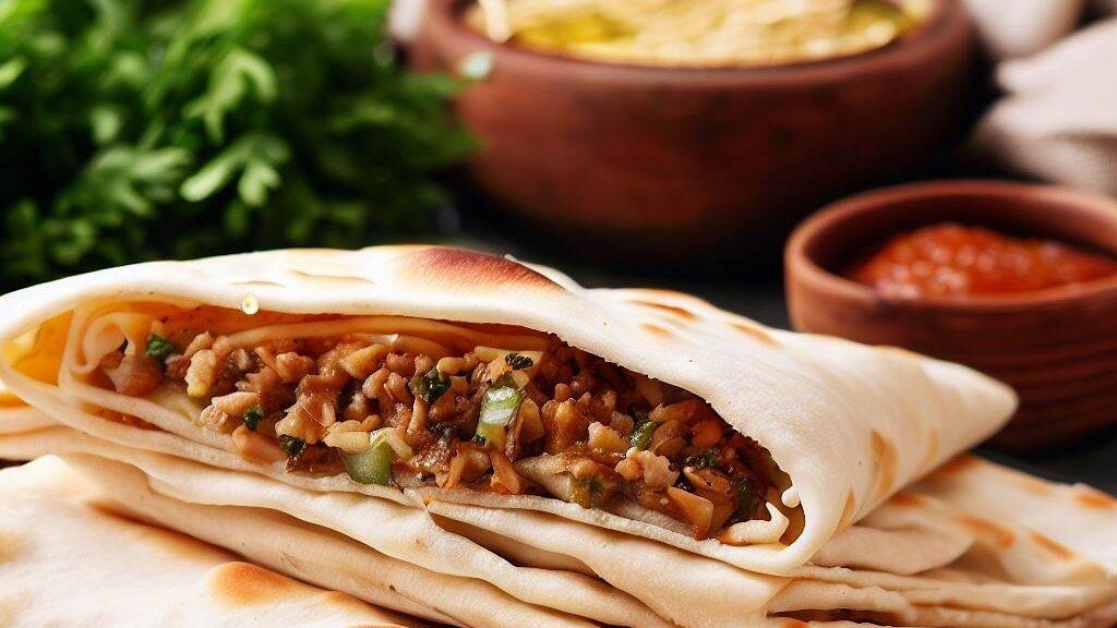 В рулете начинку кладут слоями