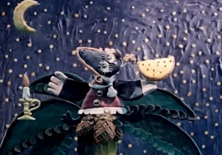 Кадр из мультфильма «Пластилиновая ворона», 1981 год 