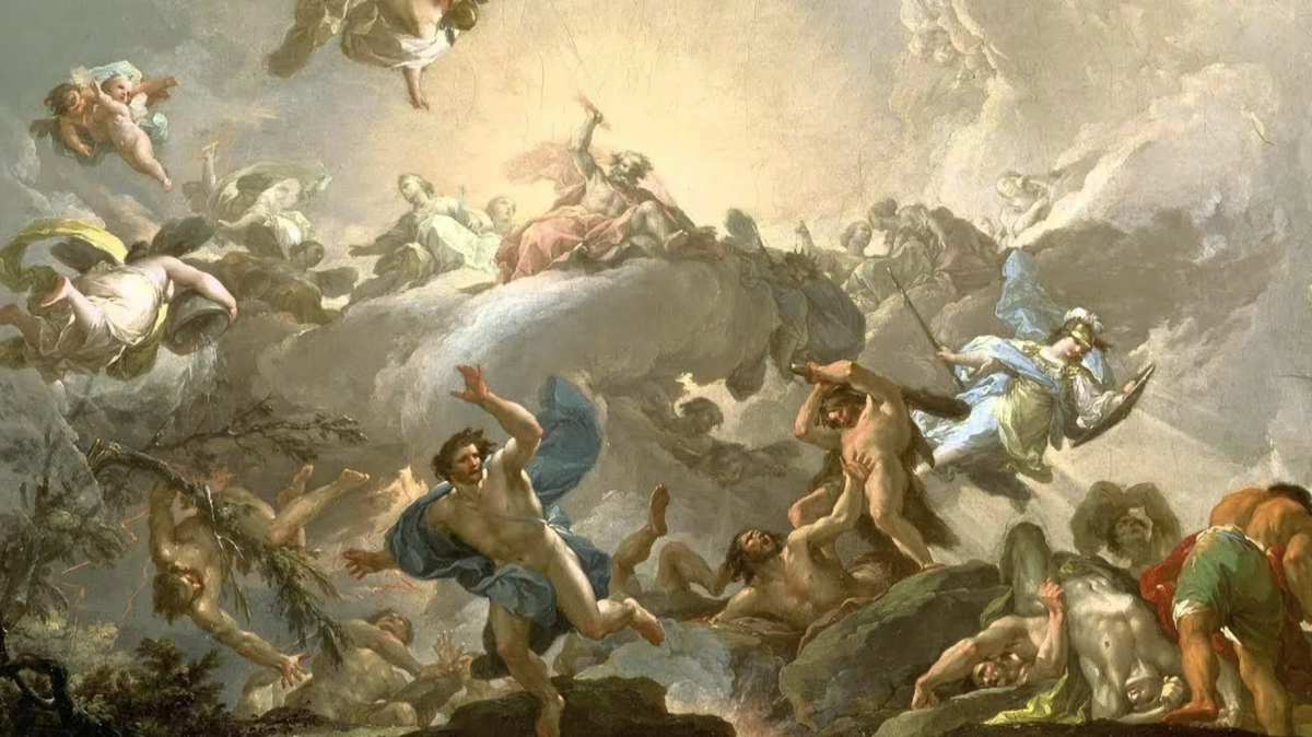 Кронос зевс мифология. Перино дель вага титаномахия. Битвы богов зевс. Кронос бог древней греции. Миф об олимпийских богах.