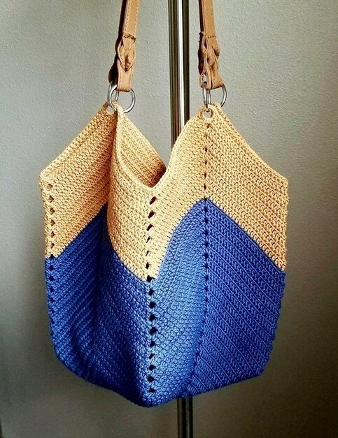 Пляжные сумки из пряжи