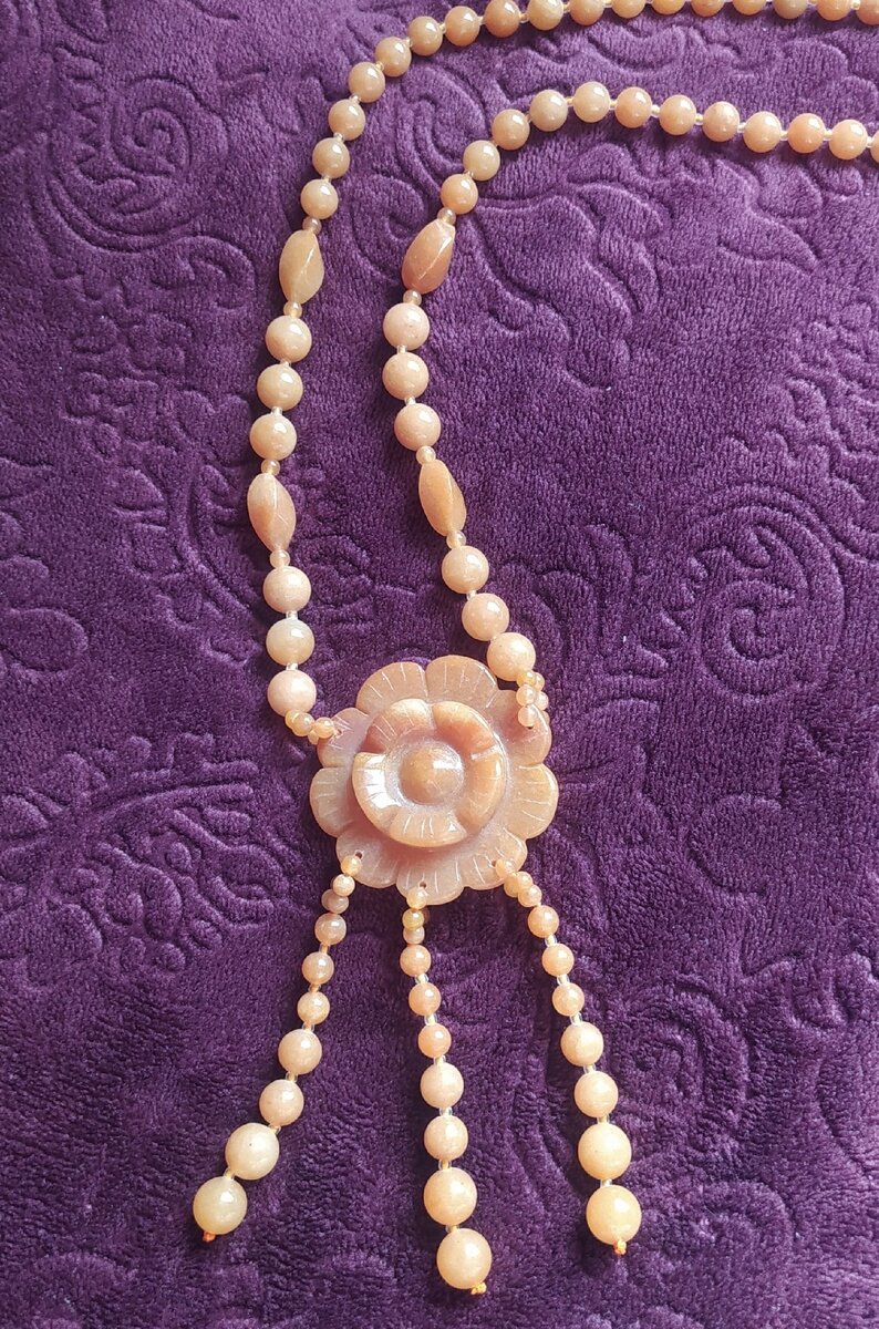 Колье "Роза" из Сердолика (моя коллекция)