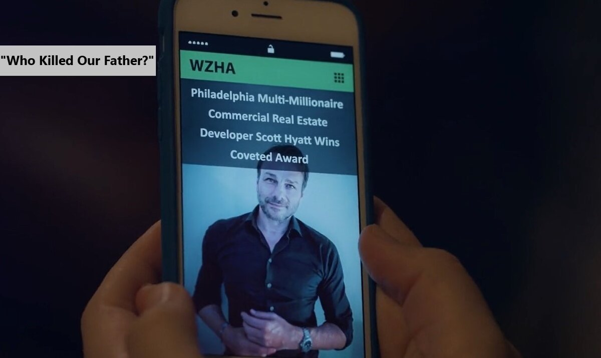 Скриншот из триллера "Кто убил нашего отца?".