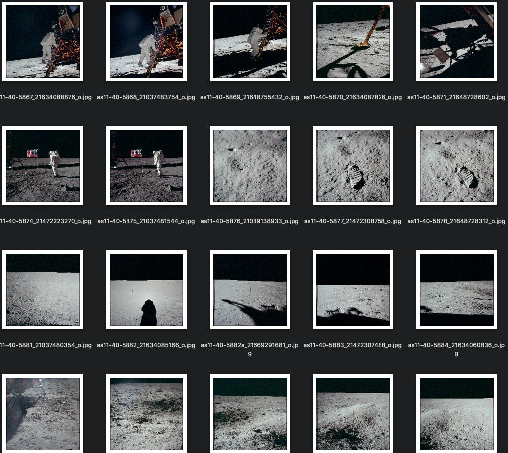 Кадры из фотоальбома "Аполлон-11"