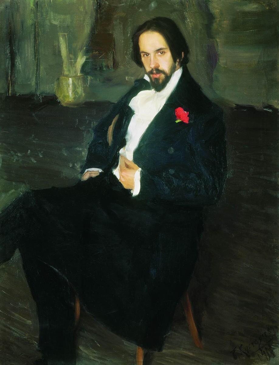 Портрет Ивана Билибина. 1901 г., Борис Кустодиев.