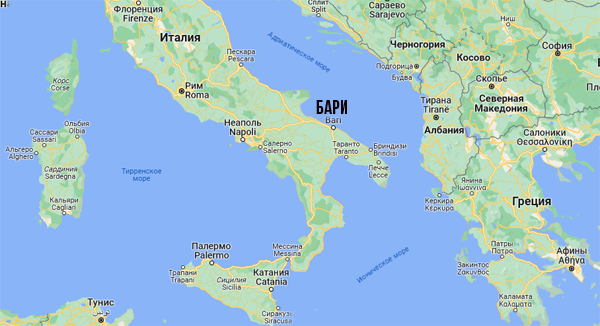 Бари Италия на карте. Порт Бари на карте. Город Бари на карте.