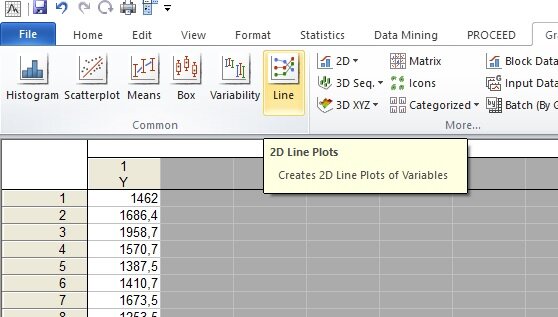 Выбираем во вкладке Graphs - Line