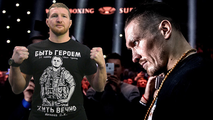 РУССКИЙ БОЕЦ ММА ВЛАДИМИР МИНЕЕВ (СЛЕВА) И УКРАИНСКИЙ БОКСЁР АЛЕКСАНДР УСИК. ФОТО: PAVEL KASHAEV, K-G Z FOUGSTEDT/ZUMAPRESS.COM/GLOBALLOOKPRESS; КОЛЛАЖ ЦАРЬГРАД 