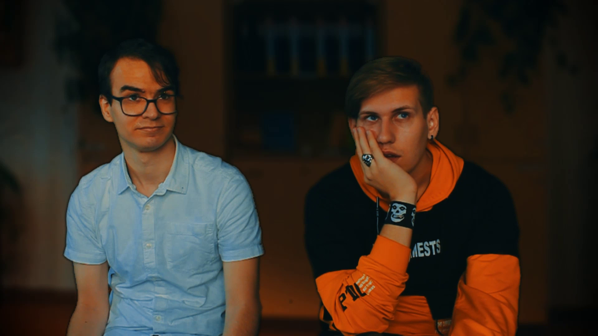 Кадр из фильма "Скульптура невоплощённой любви", 2022 год. С Вадимом Какошкиным.