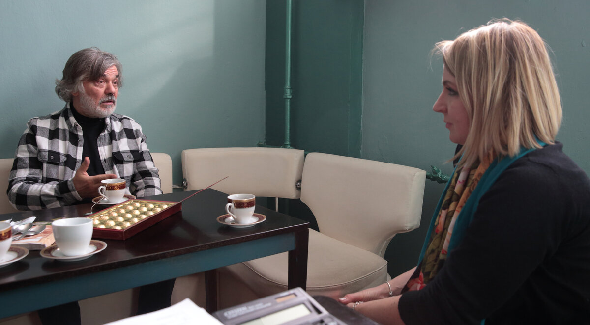 В кабинете директора Владимир Вяткин и Марина Прозоровская 2015