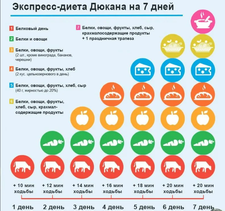 Диета дюкана меню на каждый рецепты