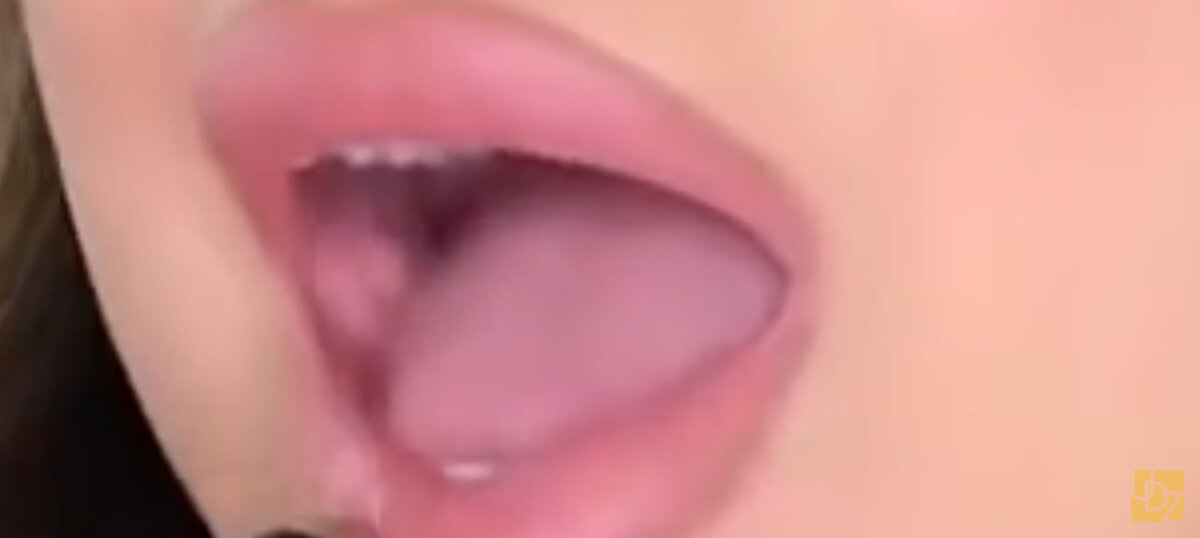 Uldouz Wallace Tongue Mouth Open