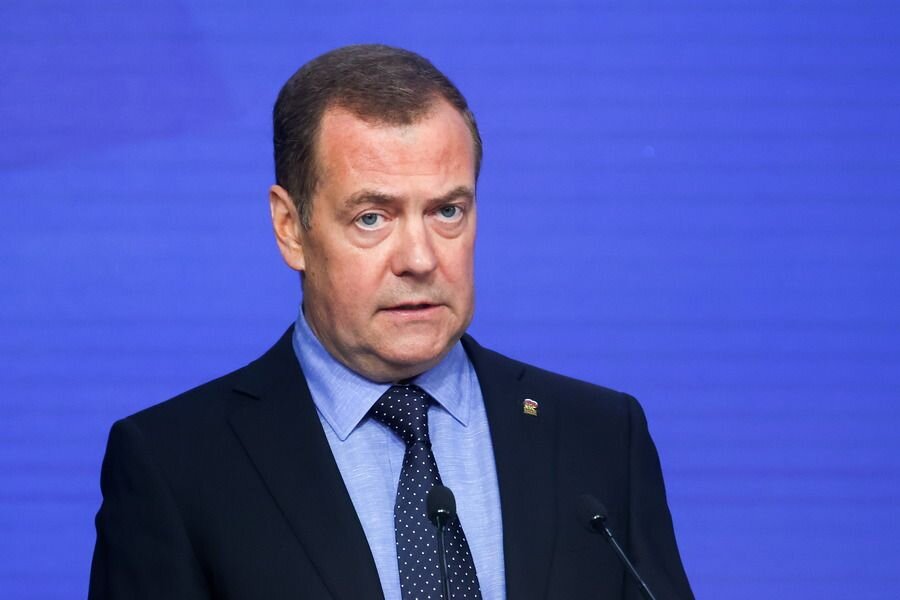    Заместитель председателя Совета безопасности РФ Дмитрий Медведев © Сергей Карпухин/ТАСС