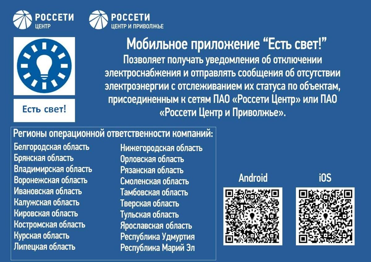 Интерактивная карта россети центр