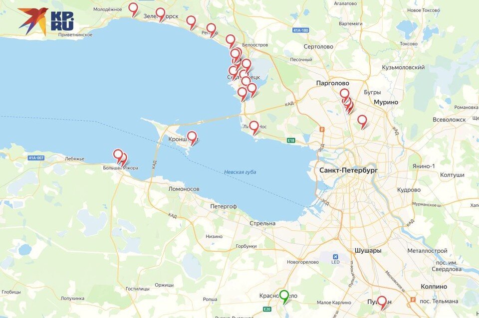Река бурная ленинградская область карта