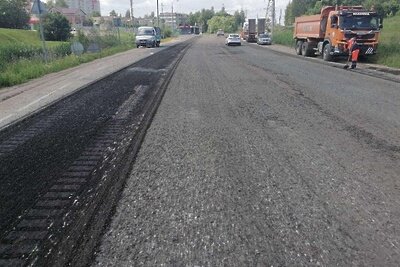    Ремонт дорог в Волоколамском округе © Пресс-служба Министерства транспорта и дорожной инфраструктуры Московской области