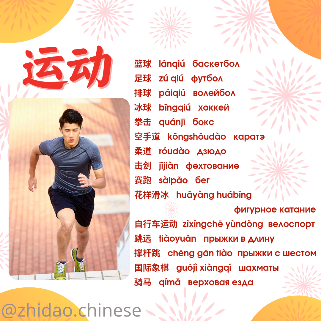 Виды спорта (运动) 🤸 | Китайский язык Zhidao.Chinese | Дзен