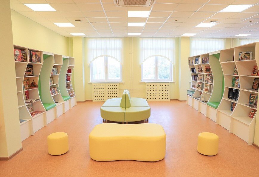 Зона отдыха в школе-тысячнике Красноармейского района Волгограда. Похожая должна быть в Волжском. Фото с сайта Администрации Волгоградской области📷    Новая школа на 1000 мест откроется в Волжском в мае 2023 года
