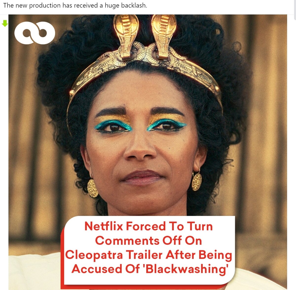 Netflix вынужден отключить комментарии к трейлеру «Клеопатры» после того, как его обвинили в «очернении»