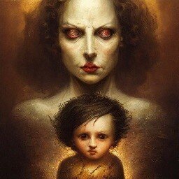 Так по мнению нейросети Шедеврум выглядит злая мать с ребенком 