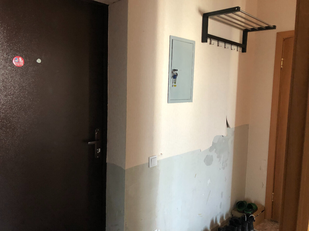 Обои оторванные наполовину потому что кошка любила точить когти именно там