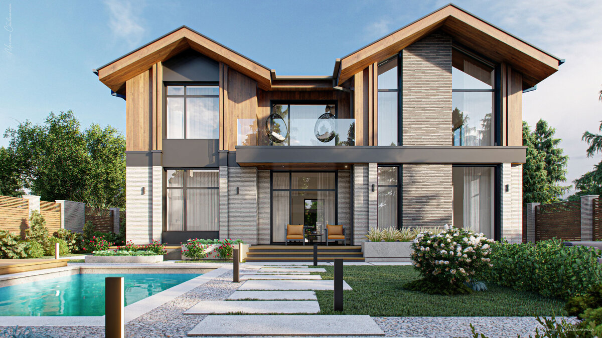 Внутренний фасад дома