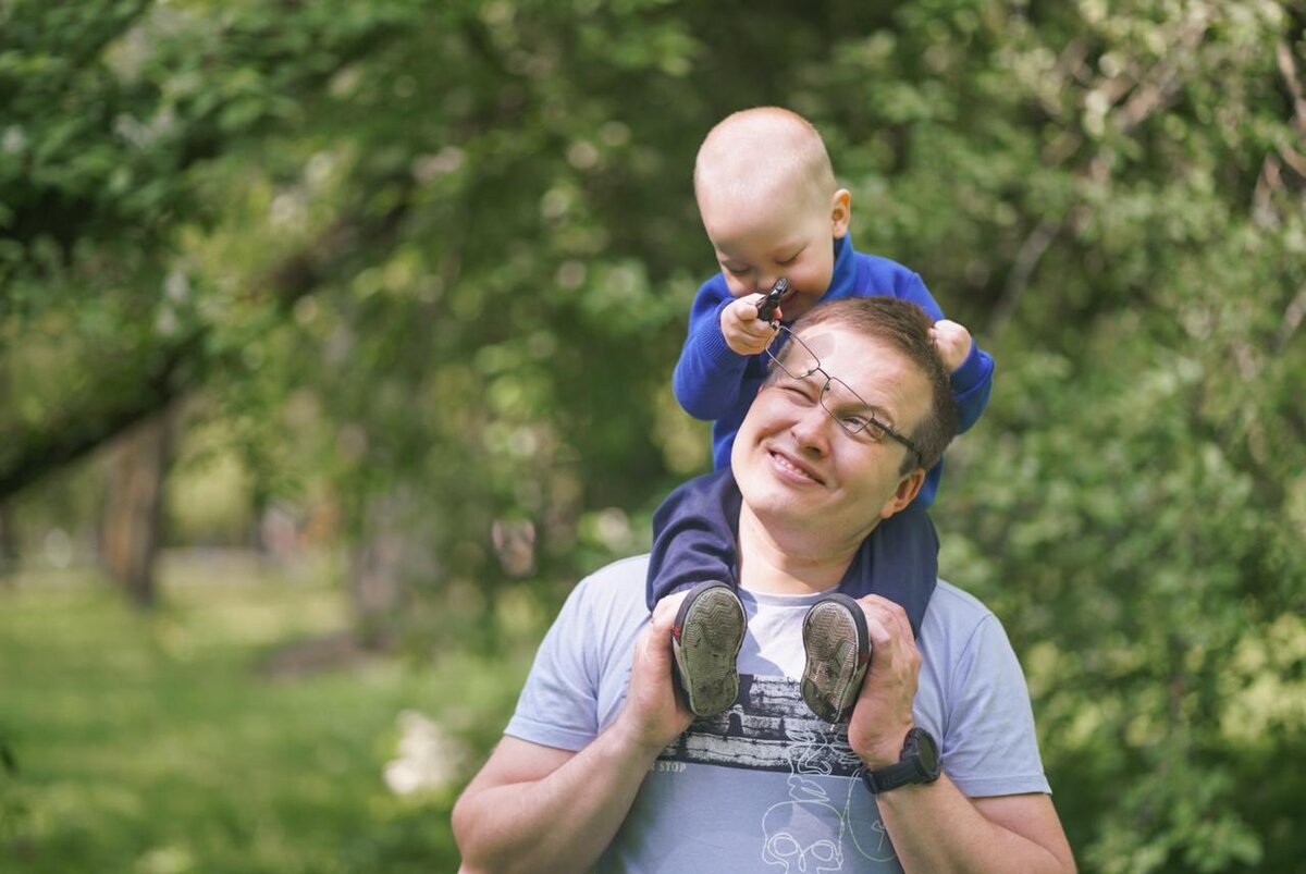 Петя с папой