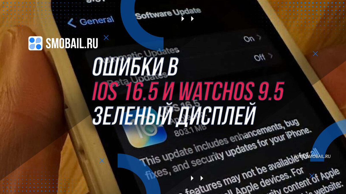 Ошибки в iOS 16.5 и watchOS 9.5: Зеленый дисплей | SMobail - Твой личный  помощник | Дзен