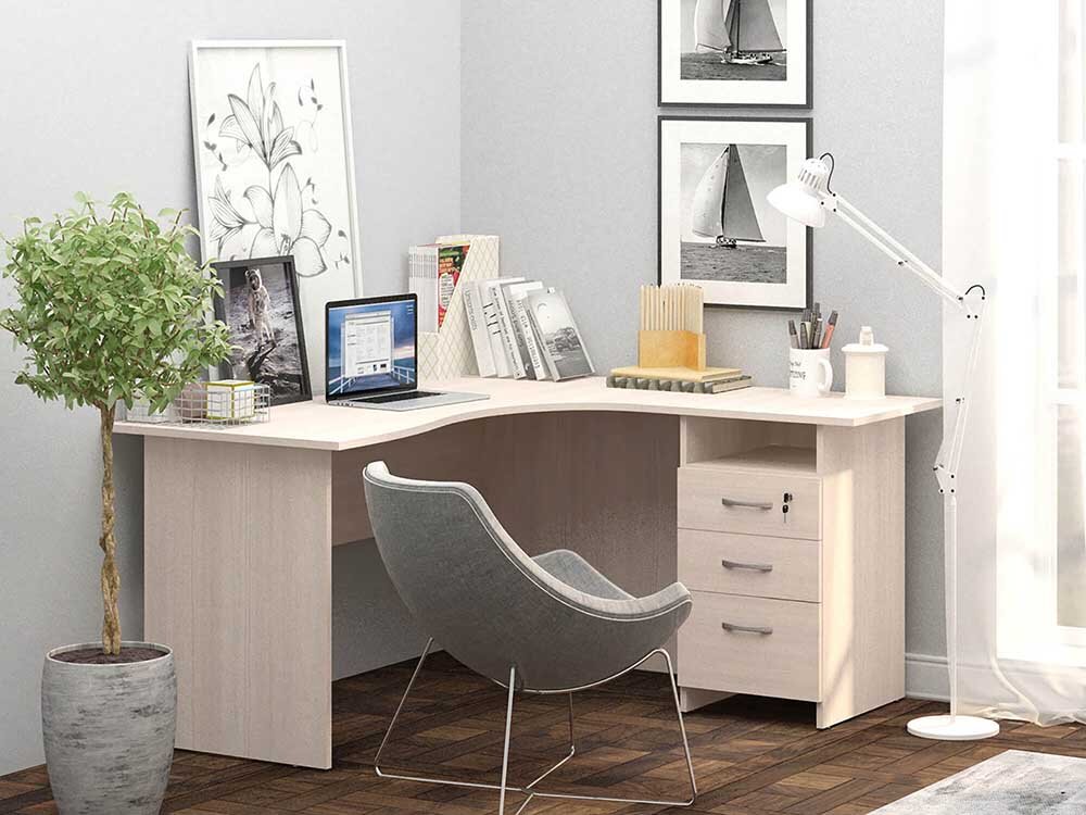  Угловой стол с тумбой «Рубин 40 561» от «DaVita-мебель»