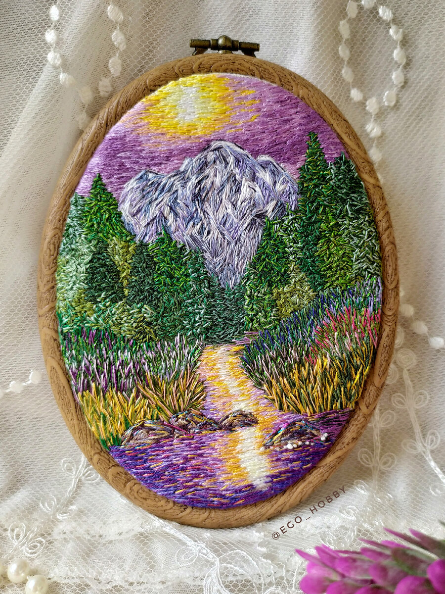 Река в горах, 2021 год. Моя авторская работа.