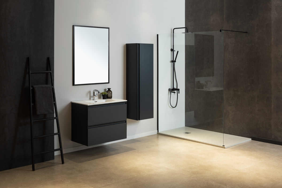 Пример интерьера с душевой зоной от бренда Allen Brau