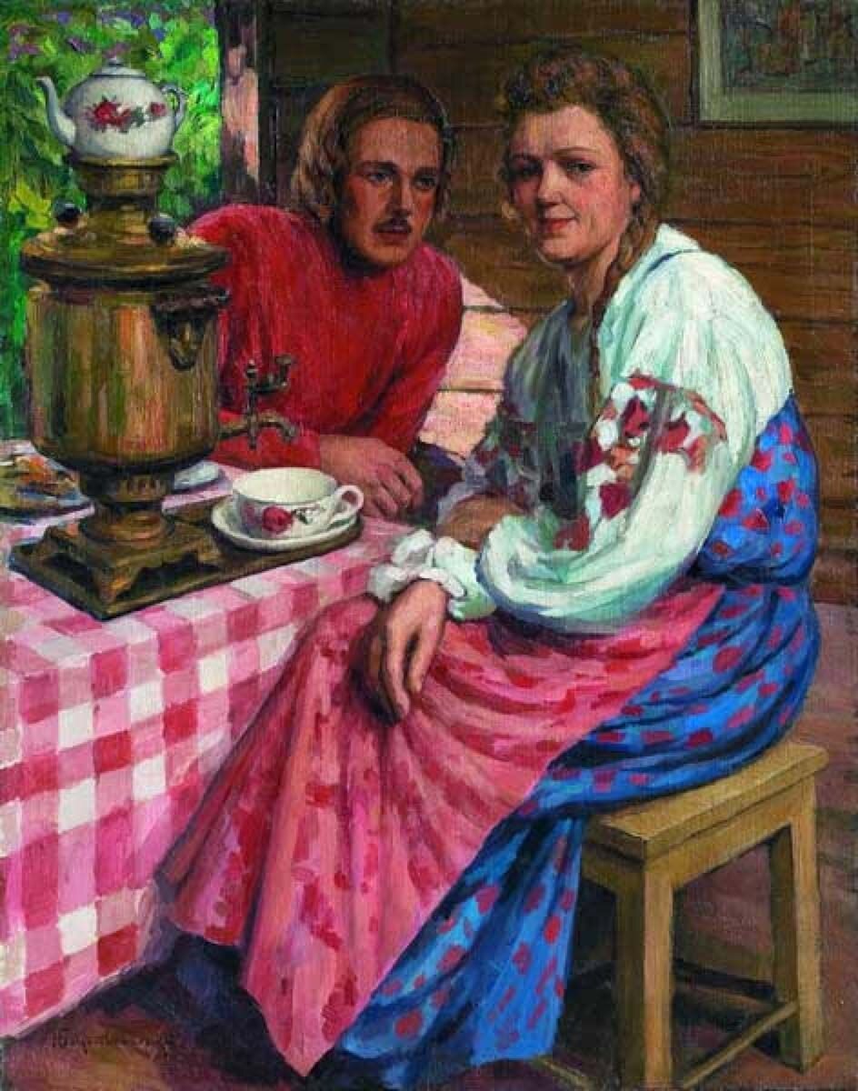 За чаем. Николай Богданов-Бельский.