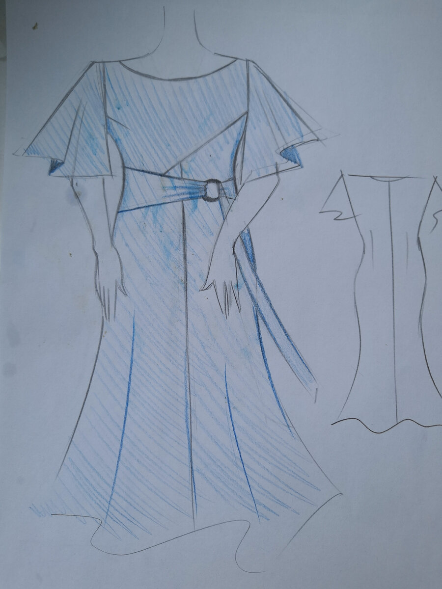 Пятый вариант платья одобрен..