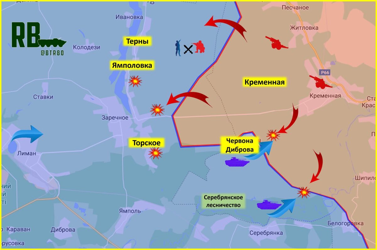 Интерактивная карта линии фронта на украине