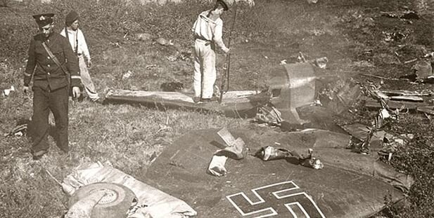 Немецкий самолет, сбитый над Севастополем 22 июня 1941 года