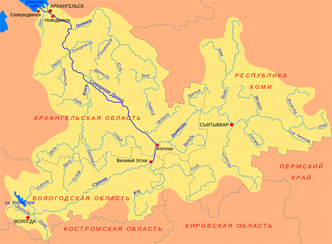 (яндекскартинки бассейн р. С. Двина)