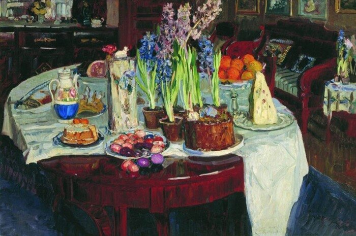 C.Ю. Жуковский. Пасхальный натюрморт. 1915