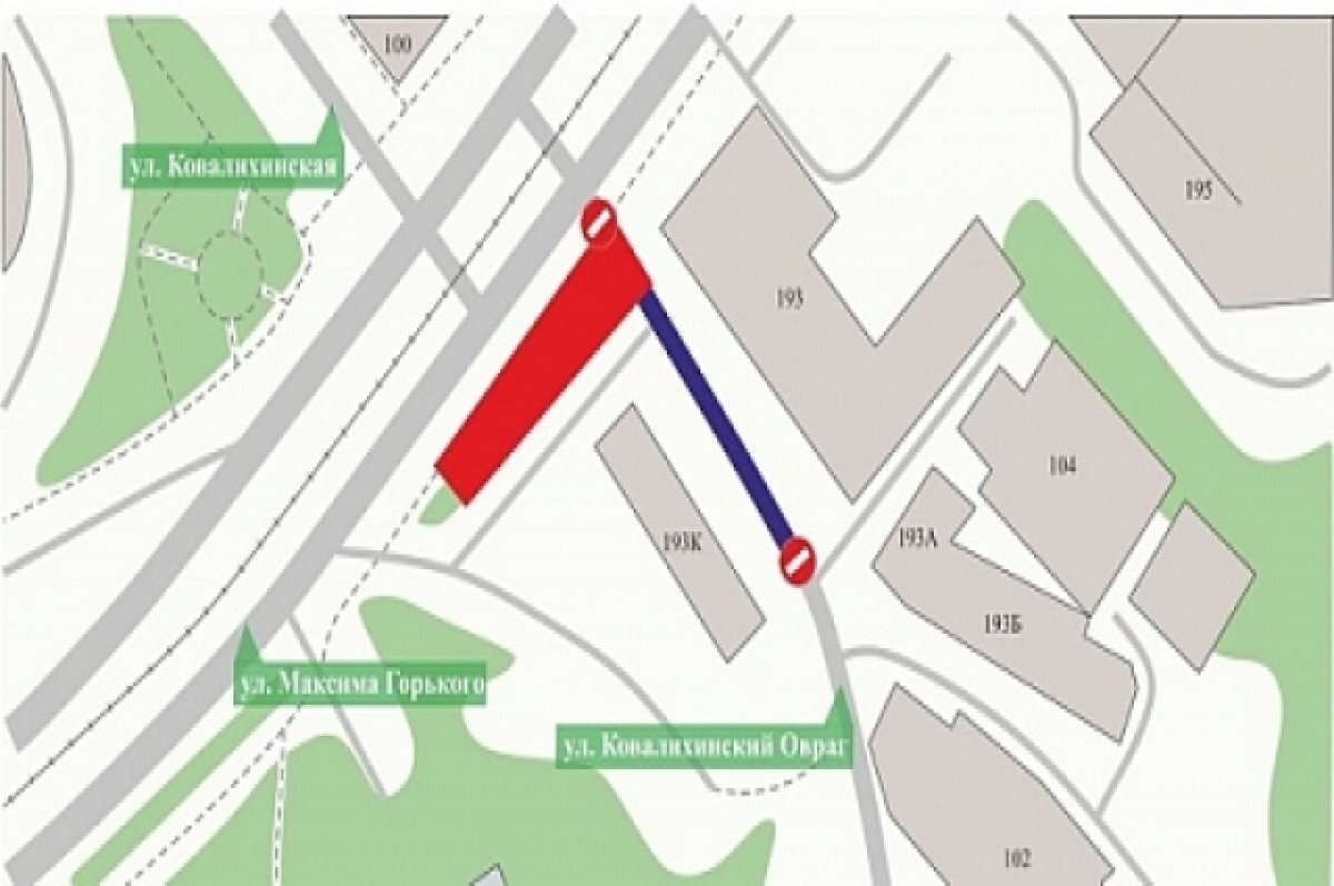    17 апреля в Нижнем Новгороде перекроют часть улицы Ковалихинский овраг