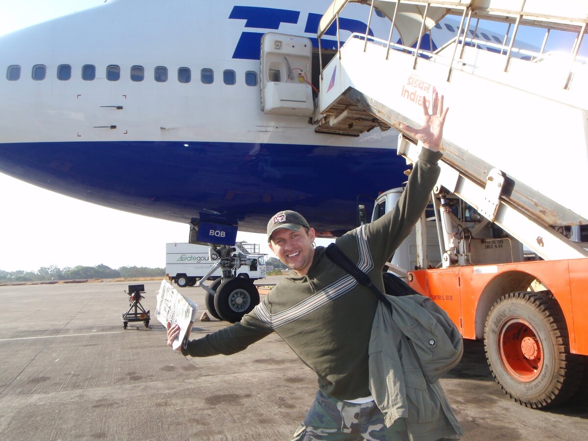 Аэропорт Гоа. 2009 год. Transaero VP-BQB. Нет больше культовой авиакомпании, да и самолёт давно порезали на металлолом