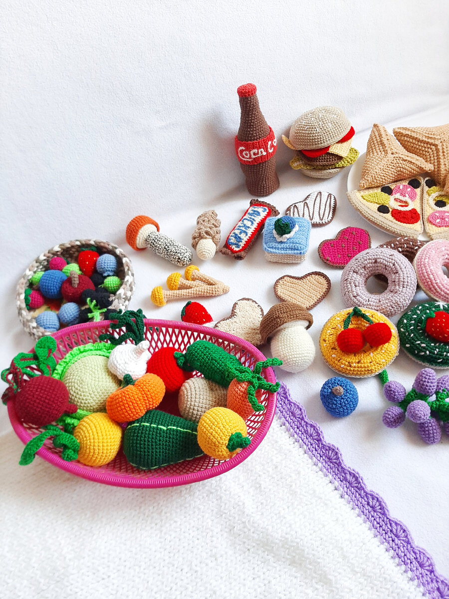 Моя вязаная еда 