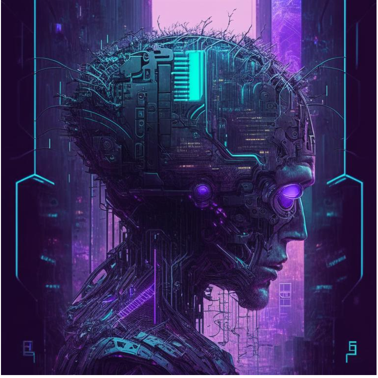 Так нейросеть Кандинский 2.1 представляет запрос: "Мозг человека будущего"