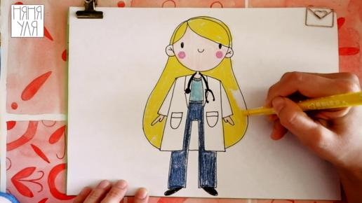 Раскраска для детей к ска�зке: Доктор Айболит