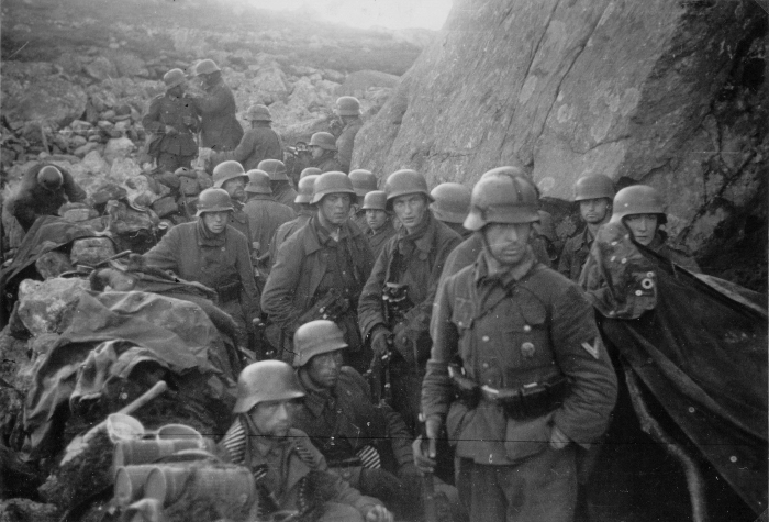 Немецкие горные стрелки на полуострове Средний