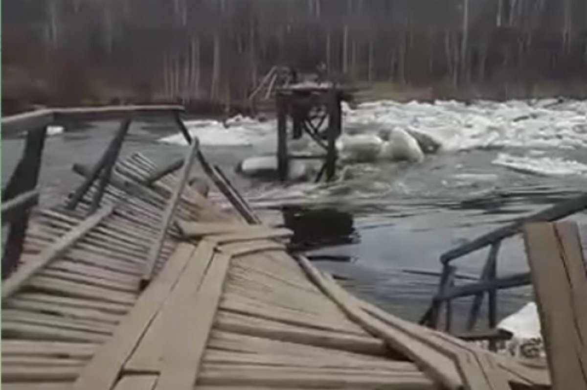    Мост снесло ледоходом в одном из сёл Забайкальского края