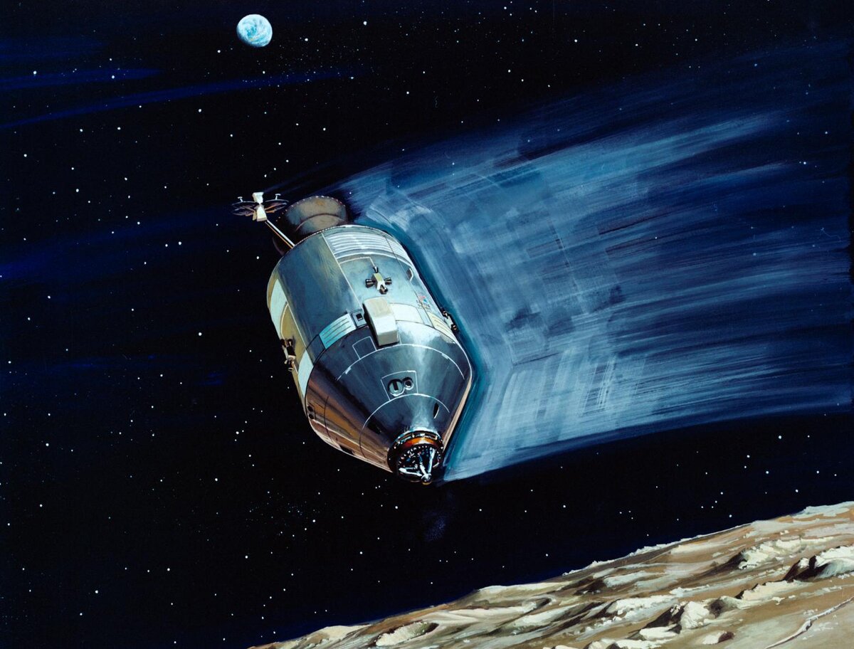 Лирический рисунок лунного корабля Apollo